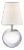Thomas O'Brien by Visual Comfort Signature Terri Large Round Table Lamp in Crystal with Linen Shade For Sale