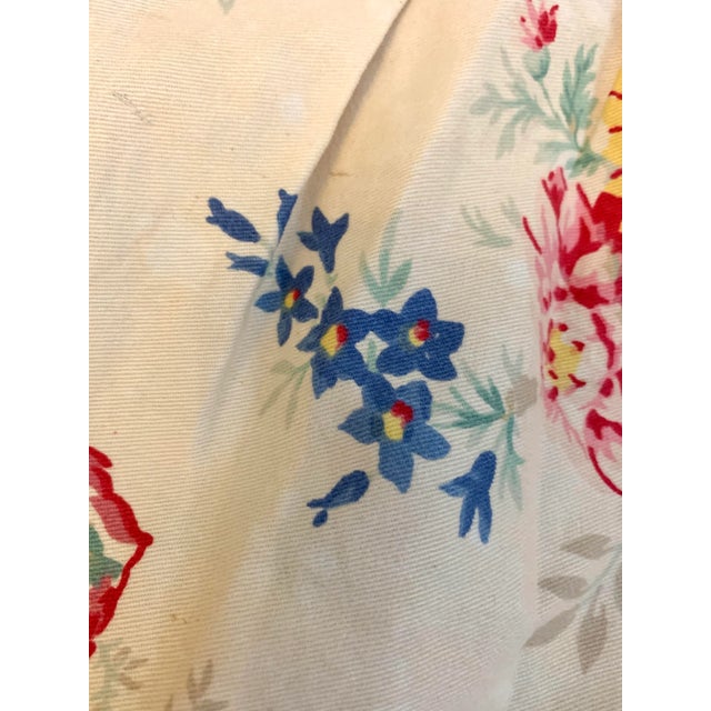 Ralph Lauren Vintage Ralph Lauren Garden Club Elisa Floral Roses Full Bed Skirt Cottage Core French Country Cotton Fabric Multicolor on Yellow- Ivory Grown For Sale - Image 4 of 12