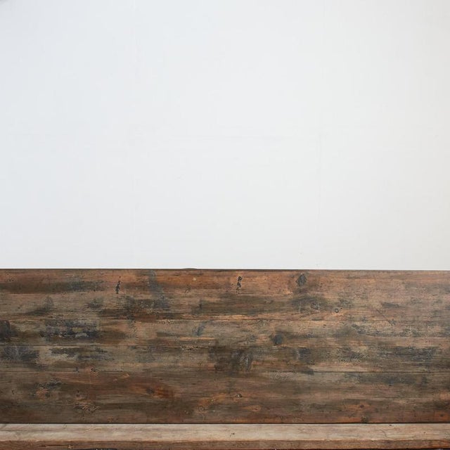 Antique French Cast Iron Bistro Table with Wooden Top, 1890s For Sale - Image 11 of 13