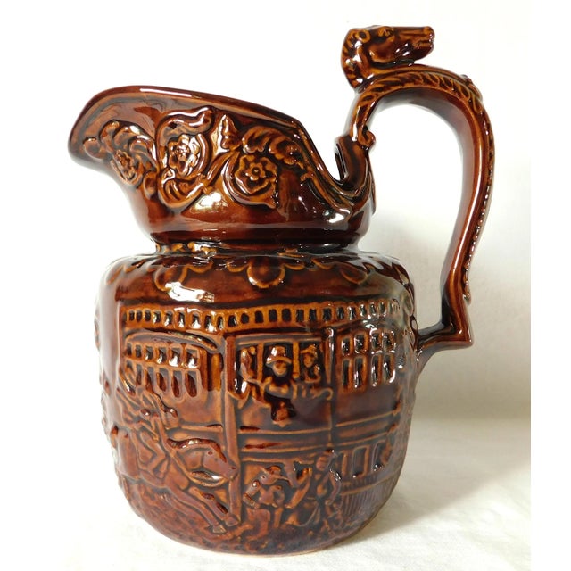 Vintage C1940s Arthur Wood Figural Horse Majolica Pitcher For Sale - Image 11 of 11