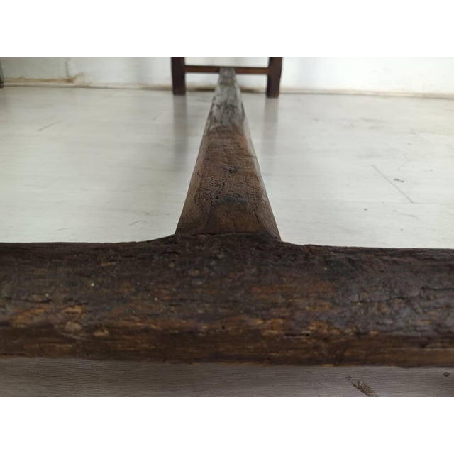 Oak and Walnut Farmhouse Table For Sale - Image 12 of 18
