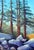 California Landscape Painting of Pond With Ducks, Signed Oil on Canvas by Luke Stamos For Sale - Image 4 of 7