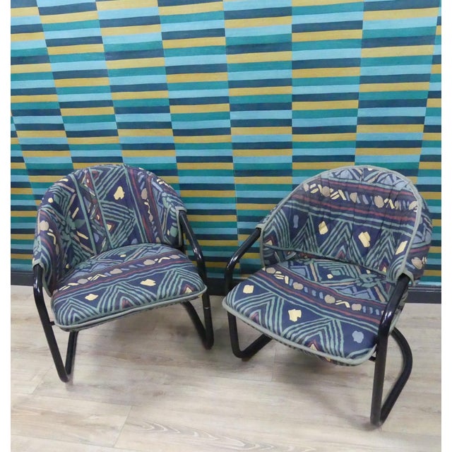 Metal Cantilever Chairs with Washable Upholstered Covers, 1990s, Set of 2 For Sale - Image 6 of 15