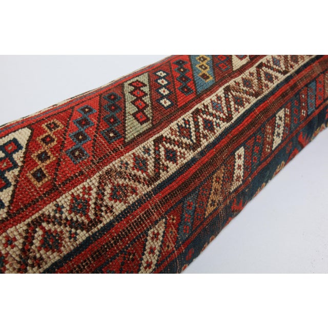Blue Authentic Handmade Decorative Lumbar Rug Pillow Cushion Cover -16'' X 47'' For Sale - Image 8 of 10