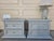 Refinished and modernized matching nightstand set. Soft light gray/off-white finish, elegant molded trim, diamond-pattern...