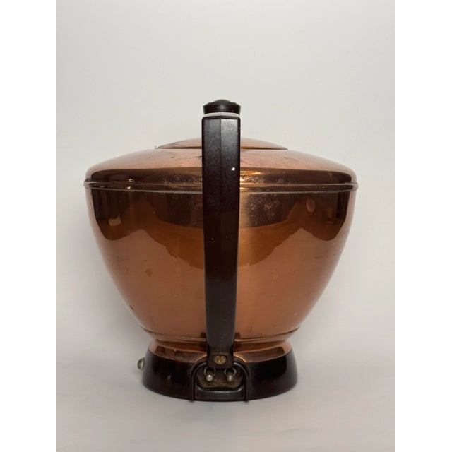 Mid 20th Century Vintage Mid Century Art Deco Style Copper Tea Pot For Sale - Image 5 of 12