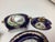 Pair Antique Coalport Porcelain Cobalt With Birds Covered Sauce Tureens With Under Plates For Sale - Image 4 of 12
