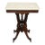 Antique Eastlake Carved Walnut Square Marble Top Table C1890 For Sale