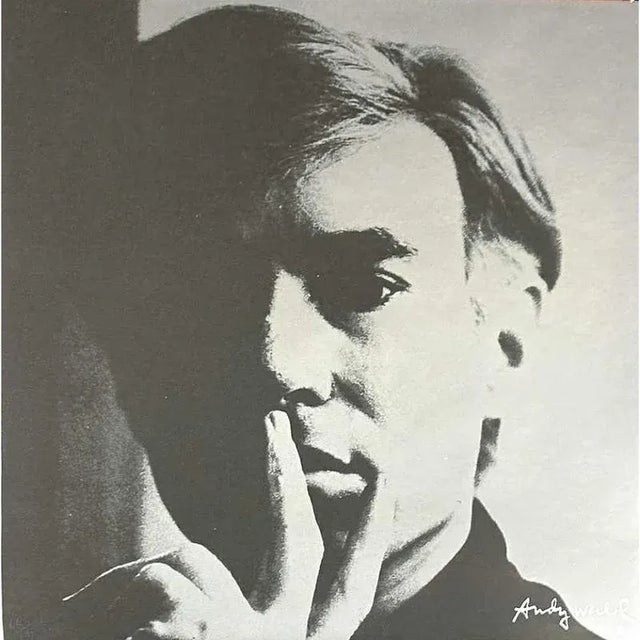 Andy Warhol “Self-Portrait" lithograph, 60x60, print signed Andy Warhol, numbered 660/2400. Unframed and without damage....