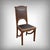 A remarkable set of six walnut and brown leather chairs, perfectly embodying the aesthetics of the Art Nouveau style. Each...