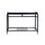1990s Natural Wood Dark Brown Minimalistic Slim Legs Console Foyer Side Table For Sale - Image 5 of 14