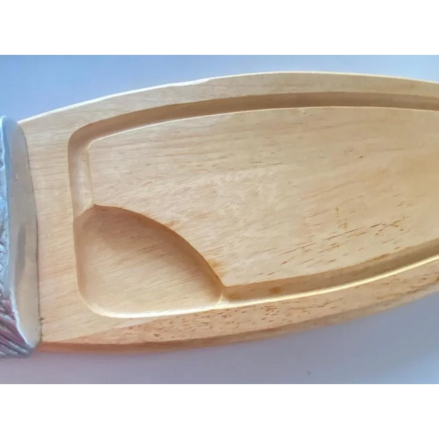 Brown Wooden Cutting Board, France, 20th Century For Sale - Image 8 of 11