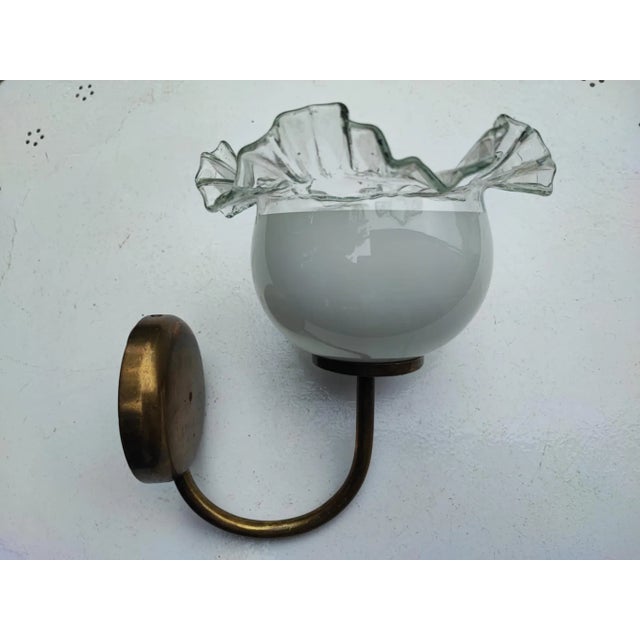 Brown Vintage Brass Wall Lamp, 1970s For Sale - Image 8 of 8