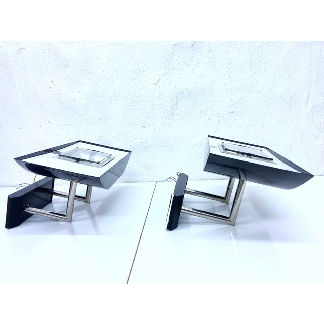 Metal Vintage Halogen Wall Lamps by Fratelli Martini, 1980s, Set of 2 For Sale - Image 7 of 16
