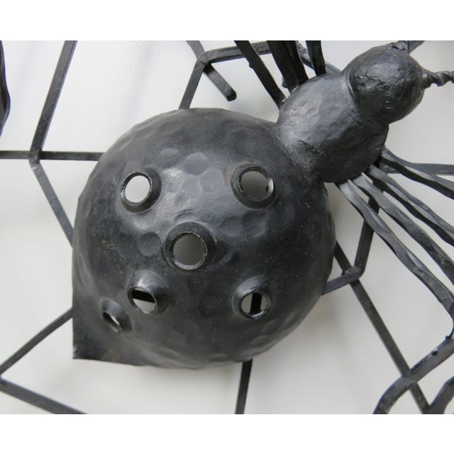 Black Iron Wall Decoration Spider, 1950s For Sale - Image 13 of 18