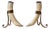 Rustic Pair of 19th Century Game Animal Horns Mounted on Scrolling Metal Stands For Sale