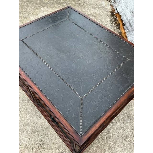 Wood Vintage Regency Theodore Alexander Hammered Vine Coffee Table - 2950 For Sale - Image 7 of 9