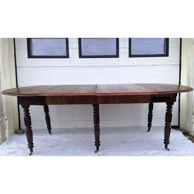 Antique English Victorian Oval Dining Table with Extendable Top, 19th Century For Sale - Image 12 of 18
