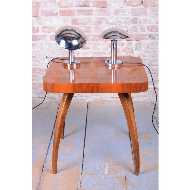 Bauhaus Chrome Table Lamps from Miroslav Prokop, Czech, 1930s, Set of 2 For Sale - Image 4 of 13