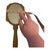 Art Deco Vintage/Antique Art Deco Butterscotch Pearloid Celluloid Hand Vanity Mirror For Sale - Image 3 of 4