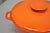 Late 20th Century Mid Century Modern Copco Michael Lax Orange Enameled Cast Iron Saucepan Denmark W / Lid For Sale - Image 4 of 14
