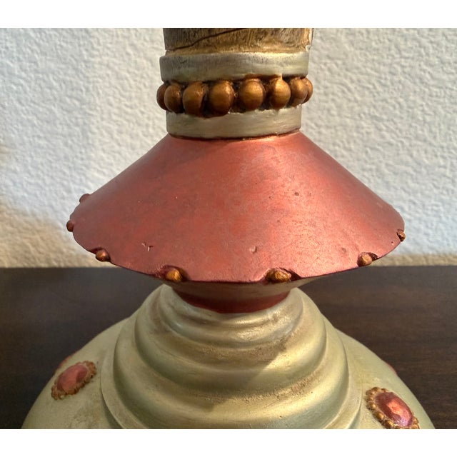 A Pair (2) of Absolutely Whimsical, Charming 30" Table Lamps For Sale - Image 4 of 13