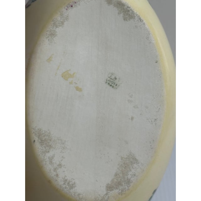 Ceramic Antique T & v Limoges France Canoe-Shape Handle Bowl 10"x 5" Floral Hand Painted For Sale - Image 7 of 12