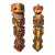 Pair of Mayan Aztec Vintage Totem Sculptures ~ Hand Painted ~ Hand Carved For Sale