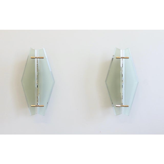 Max Ingrand for Fontana Arte Large Wall Lamps Model 1943, 1960, Set of 2 For Sale - Image 9 of 16