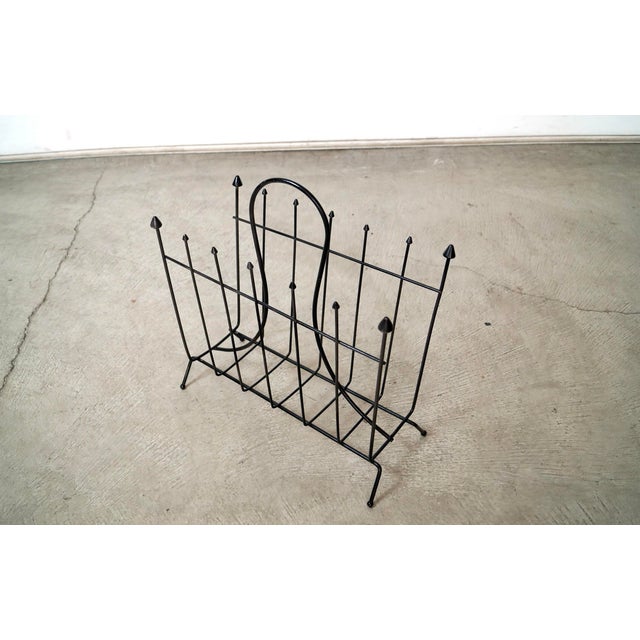 Arthur Umanoff 1950’s Mid-Century Modern Arthur Umanoff Style Magazine Rack For Sale - Image 4 of 11