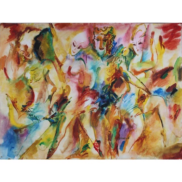 Malda Muizule, Dances, Watercolor on Paper For Sale - Image 8 of 8
