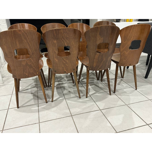 Vintage Bistro Dining Chairs from Baumann, 1970s, Set of 8 For Sale - Image 16 of 18