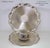 1970’s Vintage/New Set of 2 Silverplate Scalloped Edge Salvers, Gadroon Mount, Engine Turned/Guilloché For Sale - Image 4 of 12