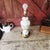 Vintage Milk Glass Table Lamp With Gold Floral Design & Brass Base For Sale - Image 11 of 18