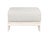 Modern Paradiso Outdoor Teak Natural Look Ottoman - Gray Fabric For Sale - Image 3 of 7