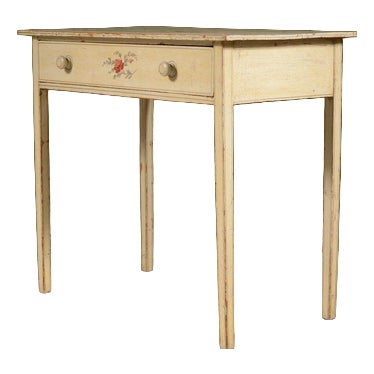Early Victorian Painted Pine Side Table, 1840s For Sale