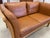 Gold Vintage Danish Two Seater Sofa in Cognac Leather with Oak Frame For Sale - Image 8 of 11