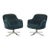 Nico Zographos Swivel Lounge Chairs - a Pair For Sale