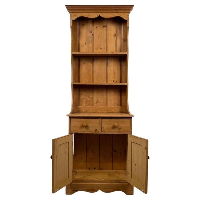 Vintage 20th Century Narrow Pine Welsh Dresser For Sale - Image 3 of 13