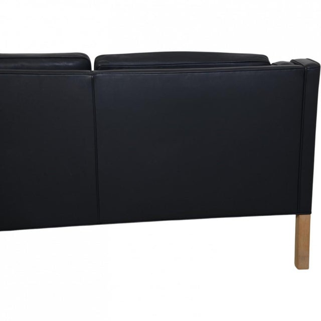 2213 Three-Seater Sofa in Black Leather by Børge Mogensen, 2012 For Sale - Image 18 of 18