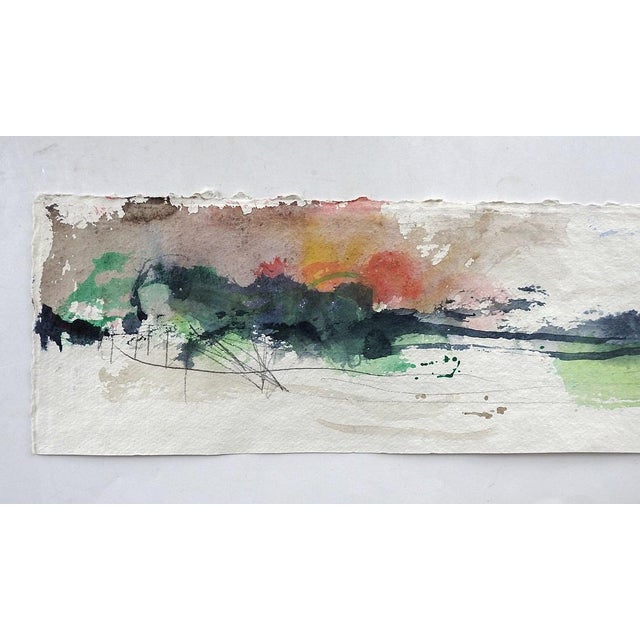 Abstract 2009 George Turner Abstract Mountain Sunset Landscape Painting For Sale - Image 3 of 4