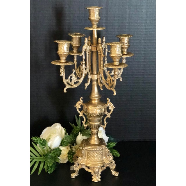 Vintage Italian Brevettato Brass Baroque Candelabra Chairish
