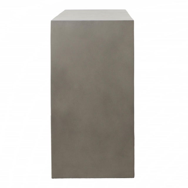 Contemporary Modern Outdoor Concrete Waterfall Console Table For Sale - Image 3 of 4