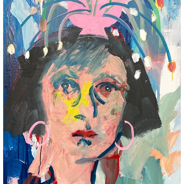 The Young Gertrude Stein by Patricia Zinsmeister Parker (1934 - 2024) Mixed Media on Canvas, 2024, 30" x 40" Patricia...