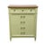 Rustic European Bassett Furniture Ticino Collection Cream Painted 36" Chest of Drawers W. Solid Cherry Top 238-96-251 For Sale - Image 3 of 13