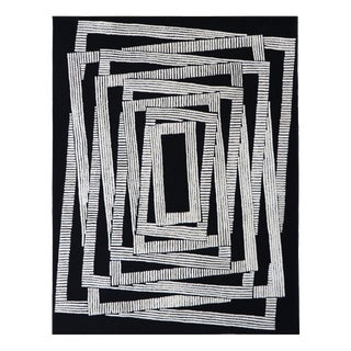 Hand-Tufted Fermati Rug in Wool with Bamboo Silk and Linen by Dinodo Studio For Sale