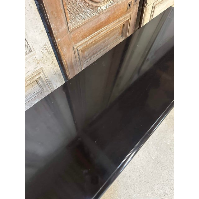 French Louis XIV Style Fireplace in Black Marble, 1900s For Sale - Image 12 of 15
