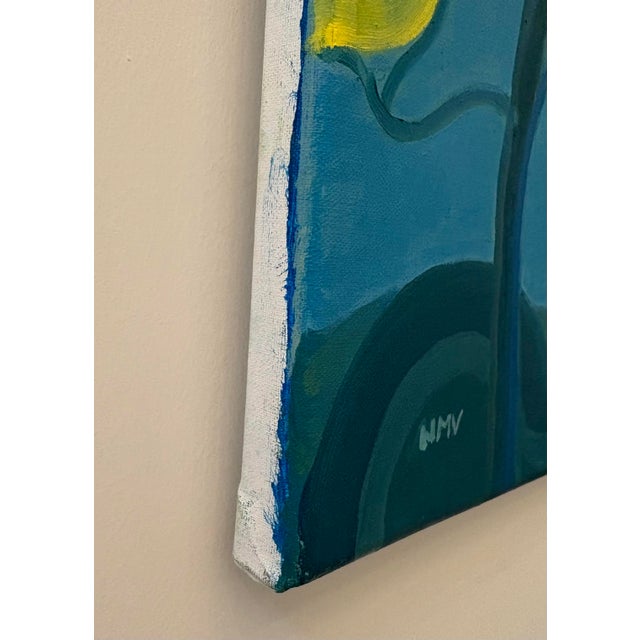 “High Meadow Blue” Oil on Linen by Nancy M. Vignola For Sale In Providence - Image 6 of 7