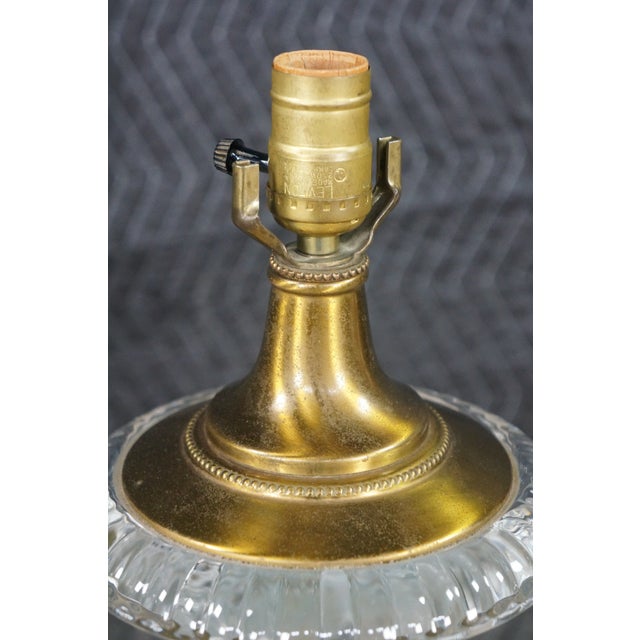 Transparent 2 Baccarat French Empire Neoclassical Crystal Spiral Glass Urn Table Lamps Pair For Sale - Image 8 of 16