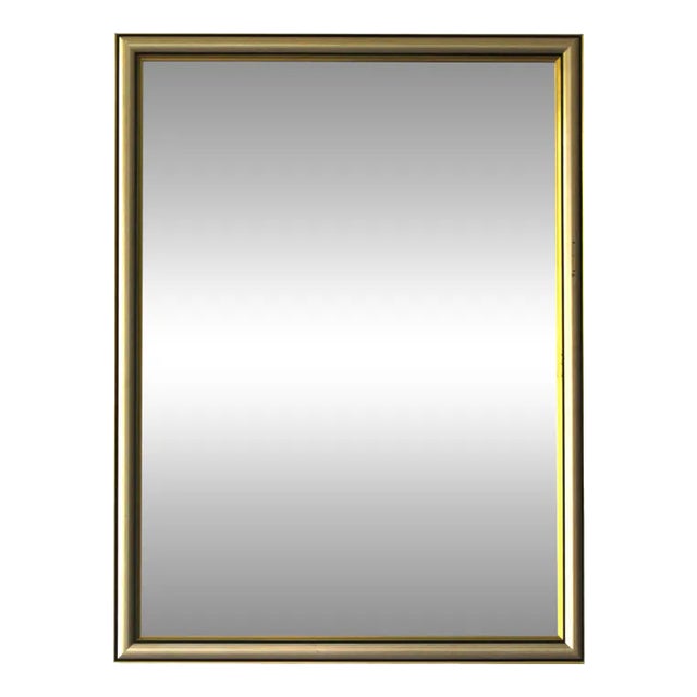 Rectangular Beveled Mirror with Two-Tone Frame, Italy, 1960 For Sale